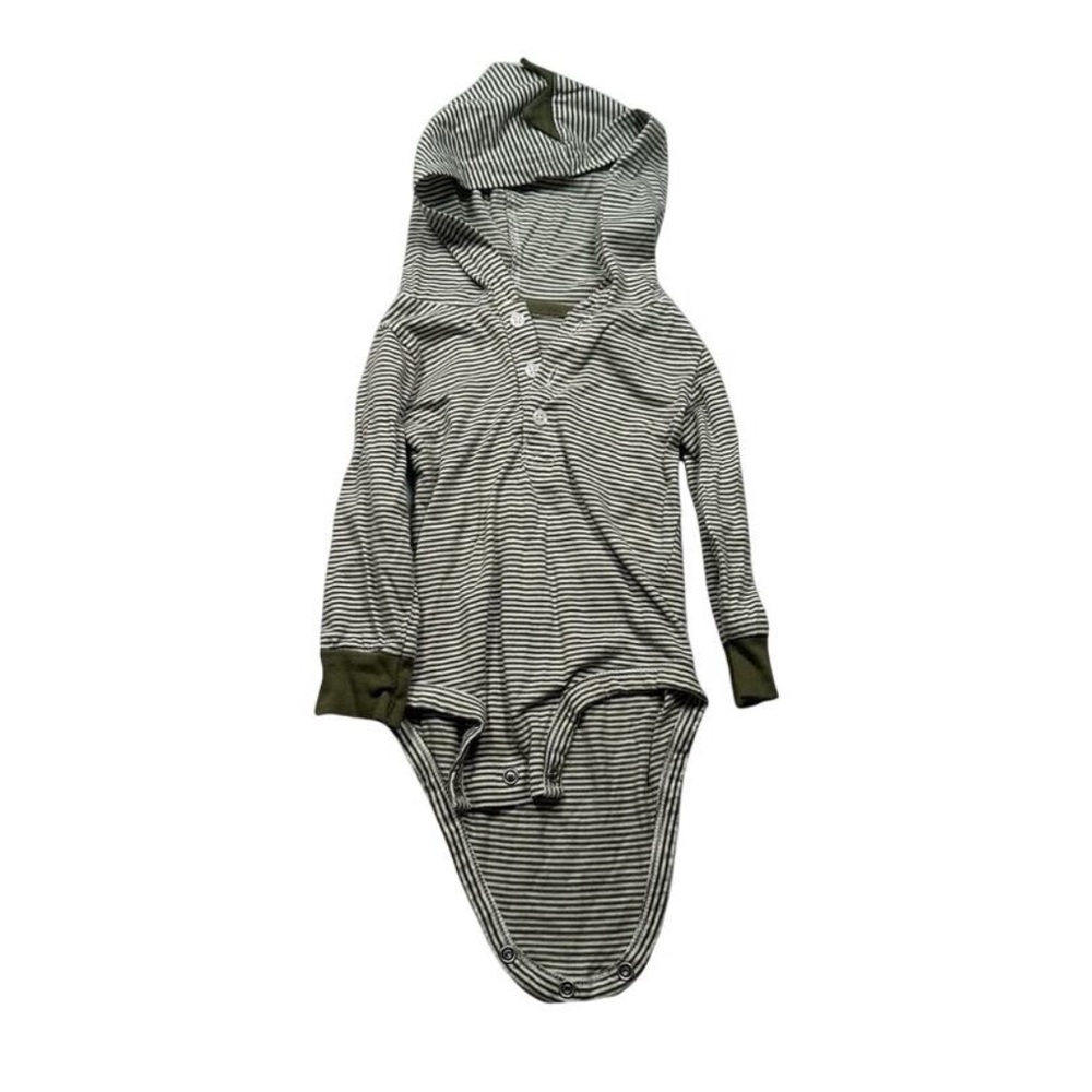 12M olive green stegosaurus Hoodie/Henley